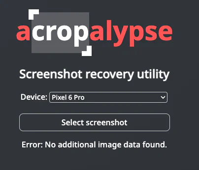 Verification that manual crop removed vulnerability