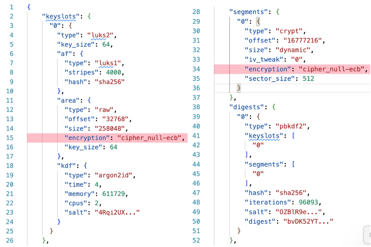 &ldquo;Figure 3: Acceptable header with encryption set to cipher_null-ecb&rdquo;