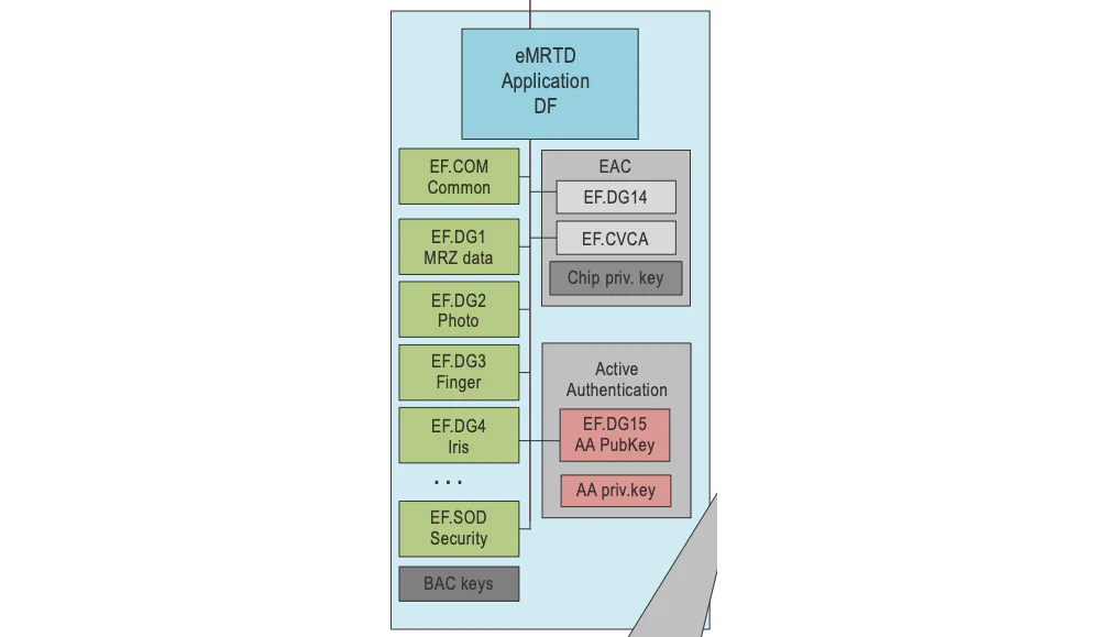 Image showing the contents of the eMRTD application